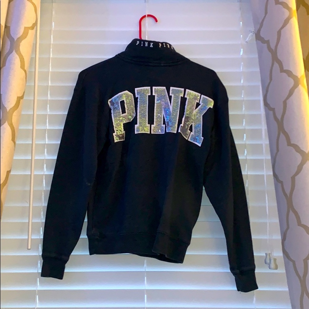 PINK Longsleeve Quarter Zip
